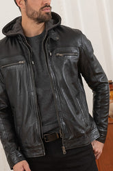Veste Cuir PHILADELPHIA3 BLACK